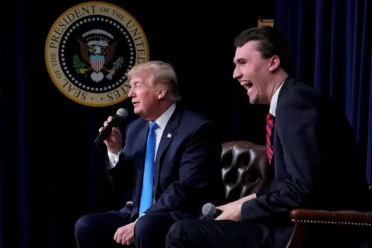 Charlie Kirk & President Trump Vertical Poster