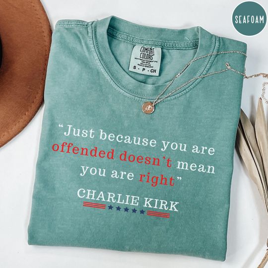 Discover Comfort Colors Pray for Charlie Kirk Shirt, Support Tee, Christian T-Shirt, Human Rights Shirt, Activist Shirt,Charlie Kirk Quote Shirt