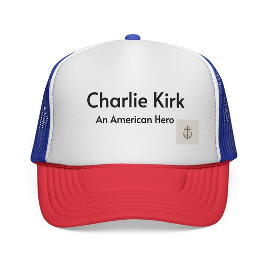 Discover Patriotic Trucker Cap - Charlie Kirk - An American Hero, Summer Festival Gear, Gift for Dads, Outdoor Activities, BBQs, 4th of July