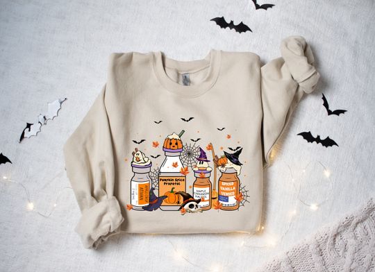 Discover Halloween Nurse Sweatshirt, Halloween Nurse Pills Shirt, Pumpkin Spice Propofol, Halloween ICU Nurse Shirt, Fall Nurse Tee, Spooky Nurse Tee