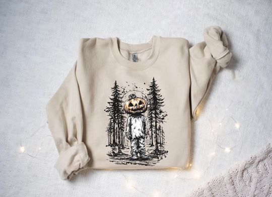Discover Horror Pumpkin Halloween Shirt: Spooky Retro Fall Tee