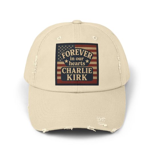 Charlie Kirk Distressed Cap, Charlie Kirk Hat, Remembering Charlie Kirk Cap, Great American Patriot Charlie Kirk
