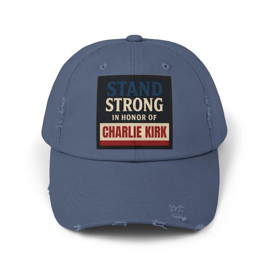 Charlie Kirk Distressed Cap, Charlie Kirk Hat, Remembering Charlie Kirk Cap, Great American Patriot Charlie Kirk