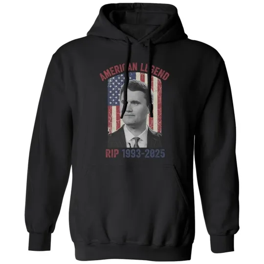 Discover American Legend RIP Charlie Kirk Memorial Tribute Unisex Hoodie