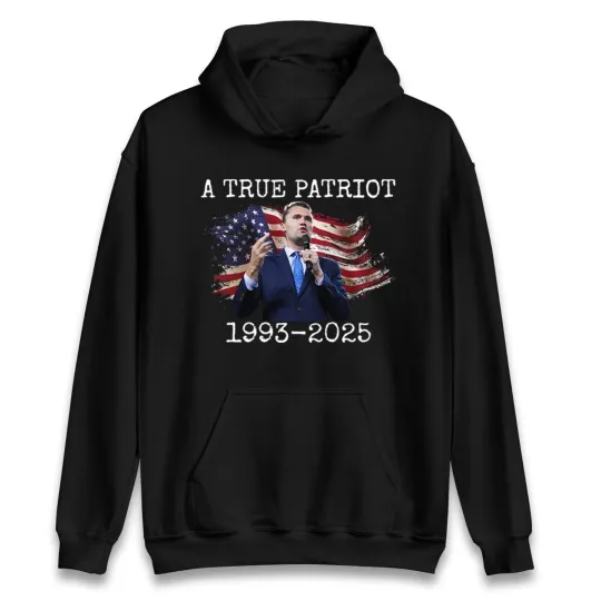 Charlie Kirk  Hoodie Tribute, Patriot design