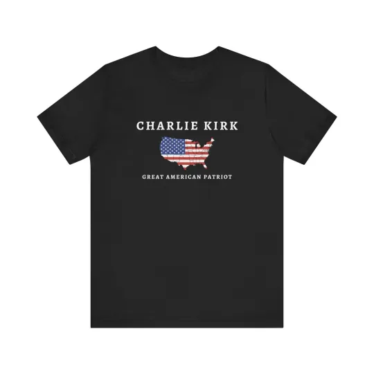 Discover Charlie Kirk Tribute Shirt, Great American Patriot Top, RIP Charlie Kirk Shirt