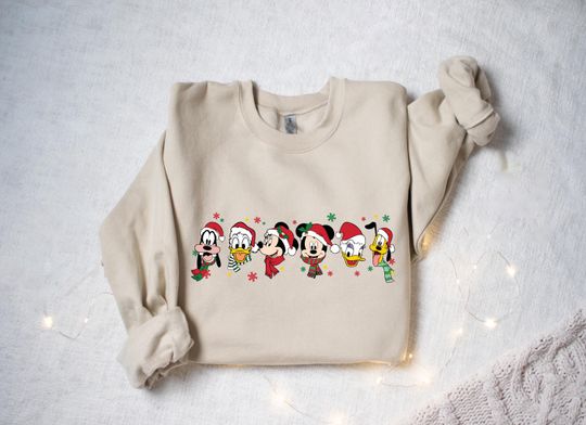 Discover Christmas Mickey and Friends Shirt, Disney Christmas Characters Shirt, Disneyland Xmas Tee, Holiday Family Matching Tee,Disney Christmas Tee