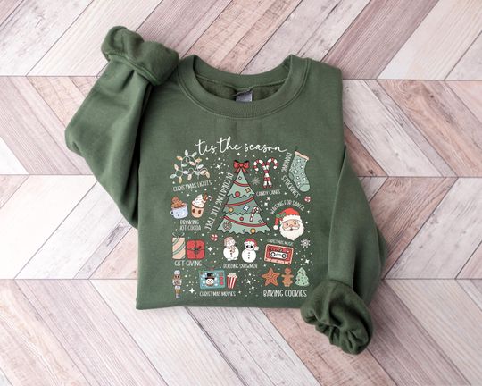 Discover Tis The Season Christmas Sweatshirt: Winter Holiday Tee