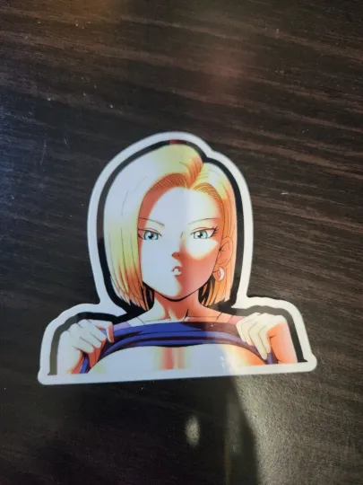 Discover Android 18 Diecut Anime Sticker