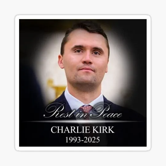 RIP Charlie Kirk US Stickers, Trump MAGA USA Biden Home & Living