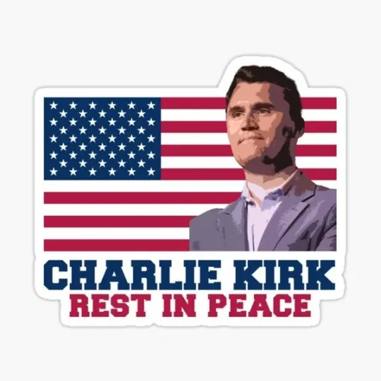RIP Charlie Kirk USA Sticker Trump MAGA Biden
