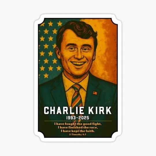 RIP Charlie Kirk Sticker USA Trump MAGA Biden