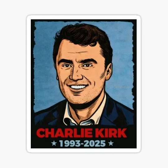 RIP Charlie Kirk USA Sticker Trump MAGA Biden Home & Living