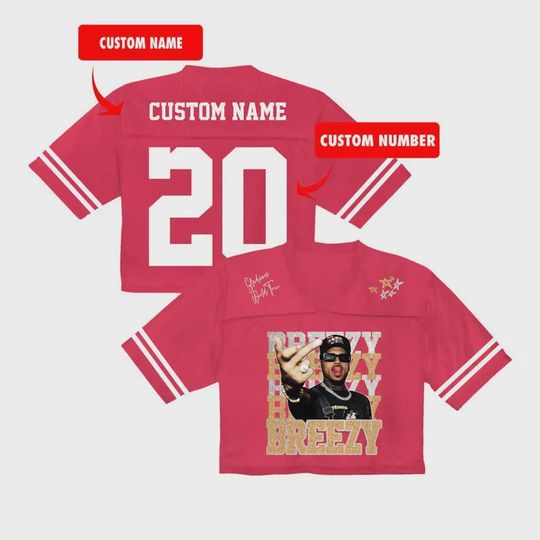 Discover Custom Chris Brown Crop Top Jersey: Breezy Bowl 2025 Shirt
