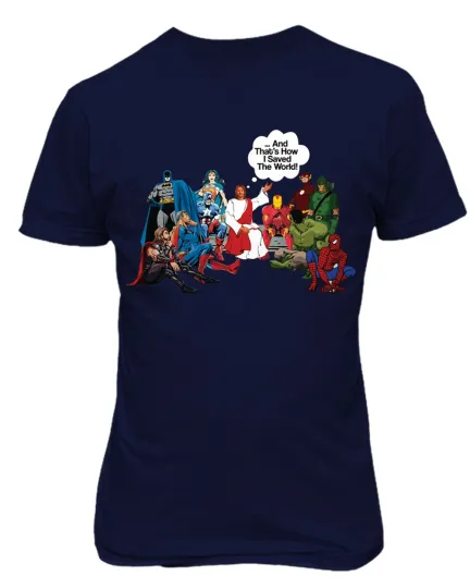 Discover Jesus and Superheroes DC Funny Christian T-Shirt
