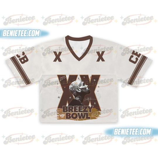 Discover Chris Brown Crop Top Jersey, Breezy Bowl XX 2025 Shirt, Breezy Bowl Jersey, Breezy Bowl XX 2025 Jersey, Chris Brown Shirt