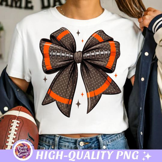 Discover Cleveland Footabll Team Browns Coquette Bow T-Shirt, Game Day Football Shirt Mom
