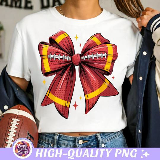Discover Kansas City Football Team Chiefs Coquette Bow T-Shirt, Game Day Football Shirt Mom