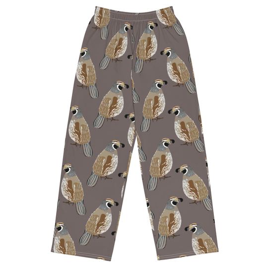 Discover Quail Pajama Pants / Bird Print Unisex Leisure Pants
