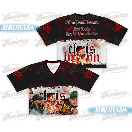 Vintage Chris Brown Bootleg Tour Croptop Jersey