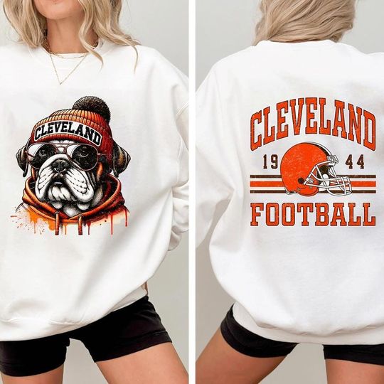 Discover Cleveland Mascot Football Cleveland Sweatshirt, Game Day Sweatshirt, Football Season Sweatshirt