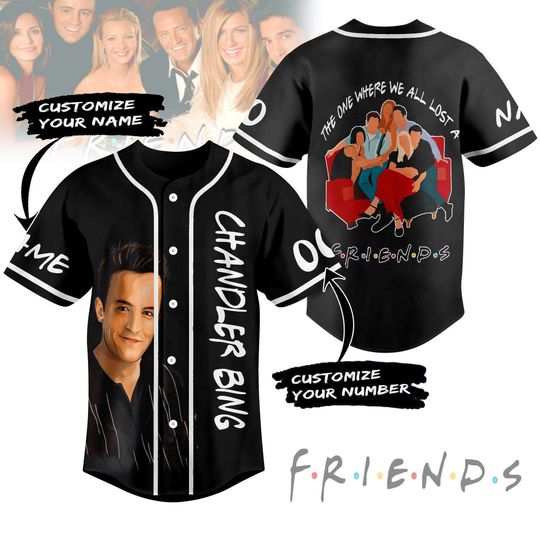 Discover Custom Friends Baseball Shirt, Chandler Bing Jersey, TV Show Gift for Friends Fan, Friends Merch, Rachel Green Outfit, Funny Sitcom Tee