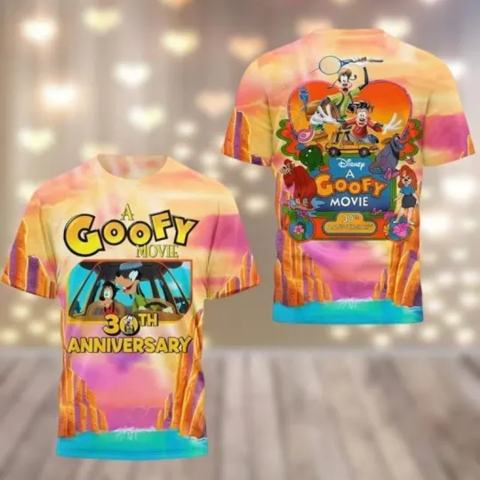 Discover A Goofy Cartoon 30th Anniversary Thank You Tshirt 3D Printed
