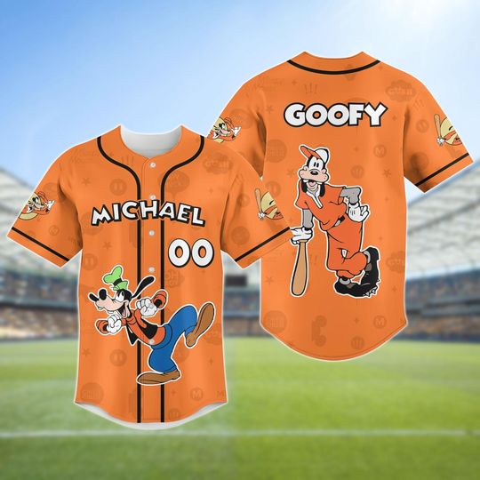 Discover Custom Goofy Dog Baseball Jersey, Mickey And Friends Jersey, Disneyland Trip Jersey, Family Matching Jersey, Disney Dog Jersey Shirt