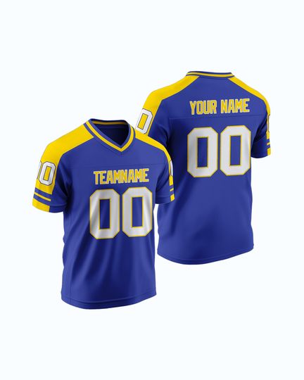 Discover Custom Football Rugby Jersey with Personalized Name Number Breathable Mesh Stitched or Heat Press Design for Sports Team and Game Outfit