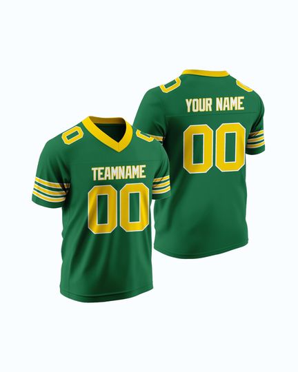 Discover Personalized American Football Rugby Jersey Custom Name and Number Stitched or Heat Press Breathable Mesh for Sports Teams Events/ Uniforms