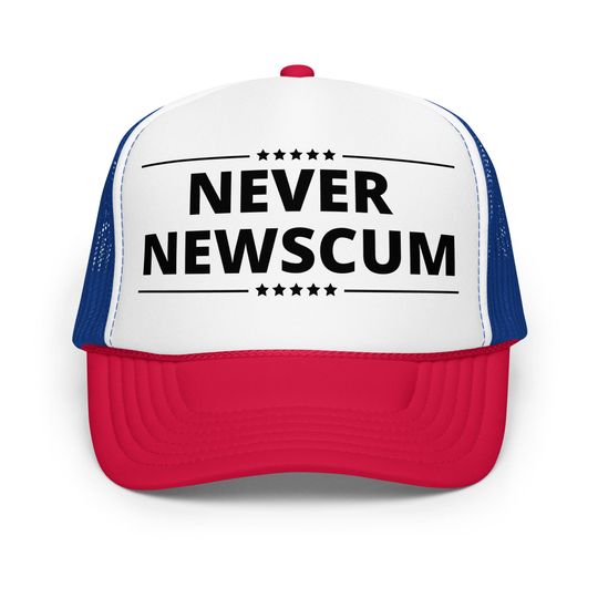 NEVER NEWSUM Foam Trucker Hat 2028 Gavin Newsom
