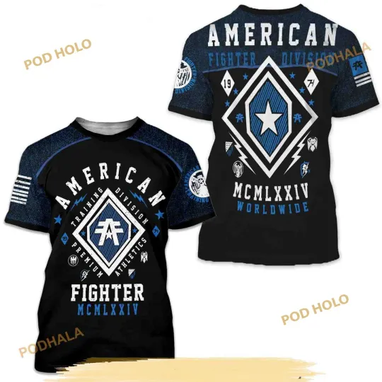 Discover American Fighter Kendall Black 3D Athletic Fit T-Shirt