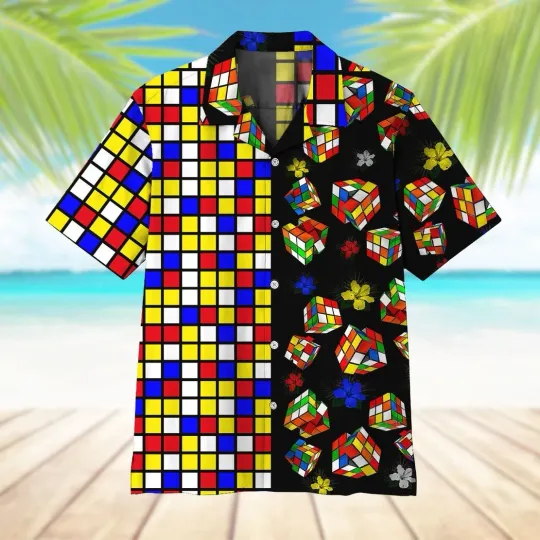 Discover Rubik 3D Hawaiian Shirt