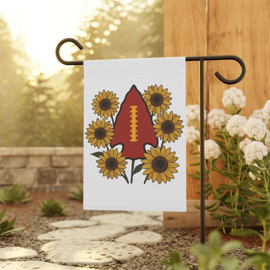Kansas City Floral Football Team Chiefs Flag, Game Day Flag, Football Lovers Gift