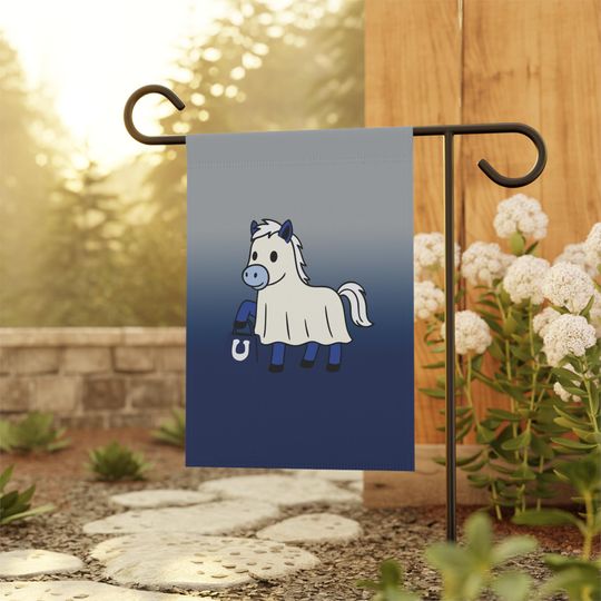 Discover Halloween Ghost Flag, Indianapolis Football Fan Flag, Indianapolis Garden Flag, Sports Fan Gift, Game Day Flag