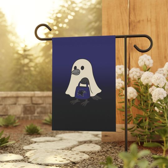 Halloween Ghost Flag, Baltimore Football Fan Flag, Baltimore Garden Flag, Sports Fan Garden Flag, Game Day Flag