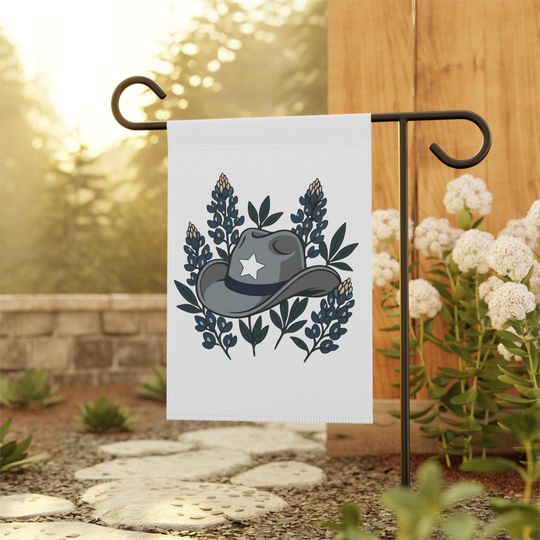 Dallas Football Flag, Cowboy Hat and Bluebonnets, Texas Pride Game Day Tee, Cowboys Football Flowers