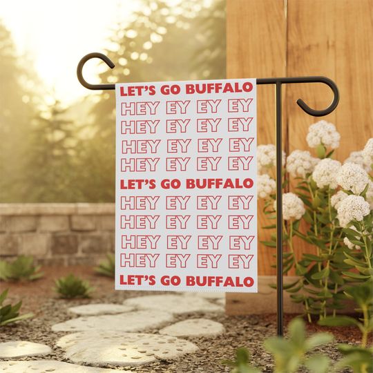 Buffalo Football Fan Flag, Buffalo Garden Flag, Lets Go Buffalo, Sports Fan Garden Flag, Game Day Flag