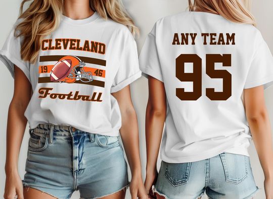 Discover Cleveland football shirt , jersey Brown Custom, your team name and number,  custom shirt, kid's football shirt, man football jersey