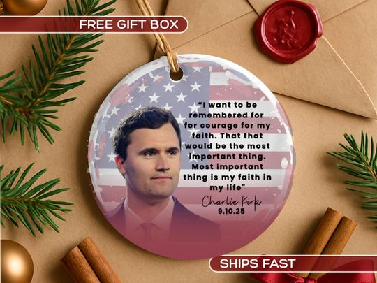 Charlie Kirk Memorial Ornament Ornament O105