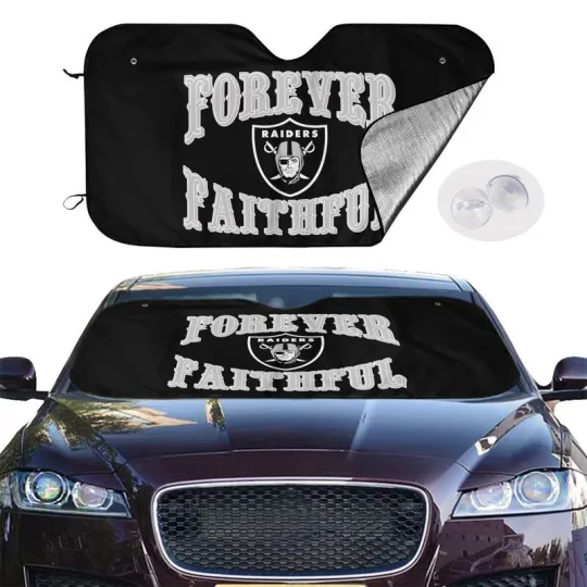 Las Vegas Raiders Car Windshield Sunshade "forever faithul" Sunshade Heatproof
