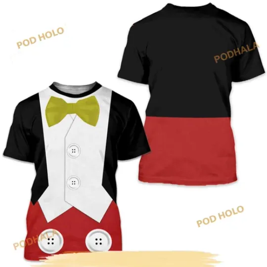 Mickey Tuxedo All Over Print 3D T-Shirt