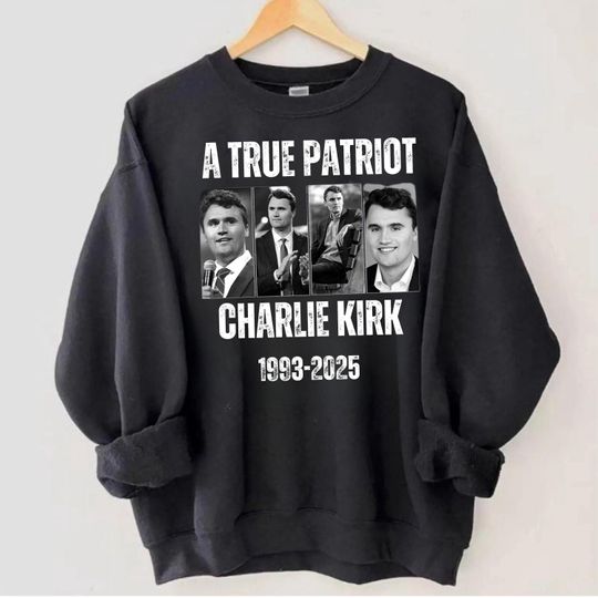 Discover Charlie Kirk Sweatshirt : Political Sweatshirt  , Activist Sweatshirt, True Patriot Charlie Kirk Sweatshirt