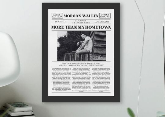 Wallen Western Retro Song Poster, Art, Gift, Wall Art Posters, Preppy Girly Dorm Room, Dorm Room Decor, Room Decor, Dorm Poster, Home Decor