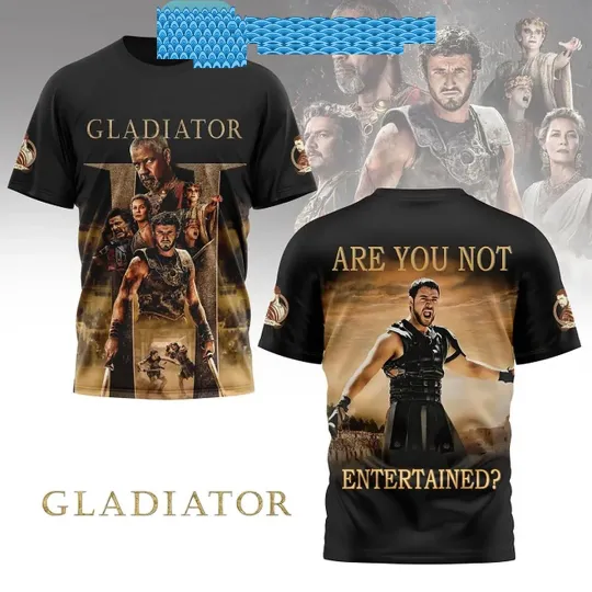 Discover Gladiator Are You Not Entertained 2024 Hoodie T-Shirt