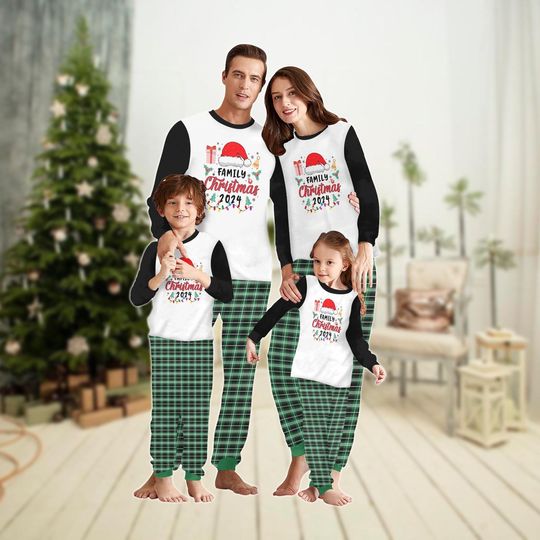 Discover Family Christmas 2024 Pajamas Set, Christmas Lights Shirt, Xmas Matching Pajamas, Holiday Pajamas, Pj Set Pants, Winter Season Outfits