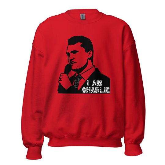 Discover I Am Charlie - Motivational Speaker Sweater  Public Speaking Outline Sweatshirt  Minimalist Christian Speaker - Political Figure Sweater