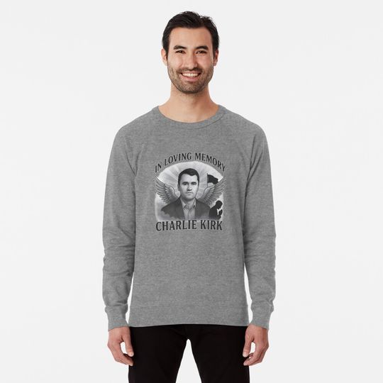 Official In Loving Memory of Charlie Kirk American Flag Lightweight Sweatshirt