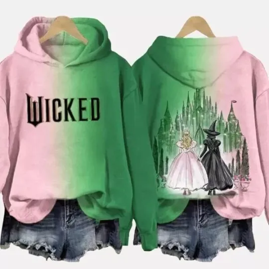 Discover Wicked Movie-Inspired Witch & Princess 3D Hoodie for Men and Women