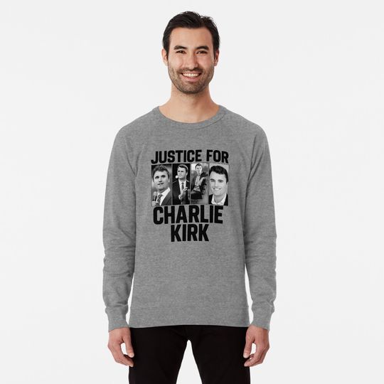 Justice For Charlie Kirk Tribute Pray Lightweight Sweatshirt
